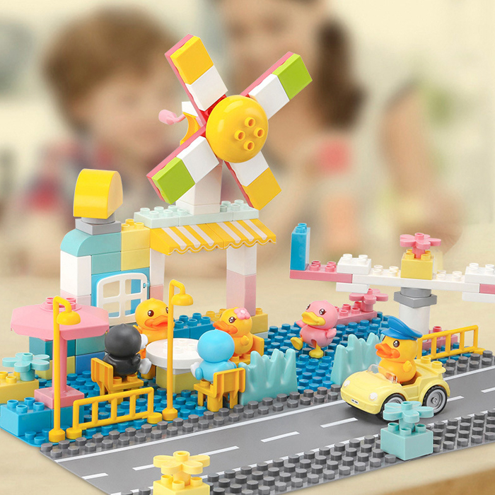 Bloques De Construcción Molino Viento Multicolor Niños B. Duck