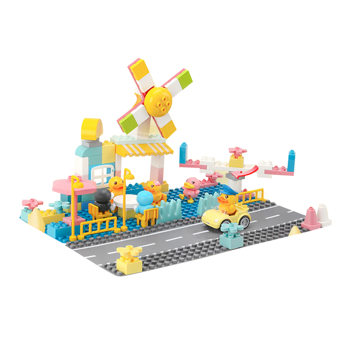 Bloques De Construcción Molino Viento Multicolor Niños B. Duck