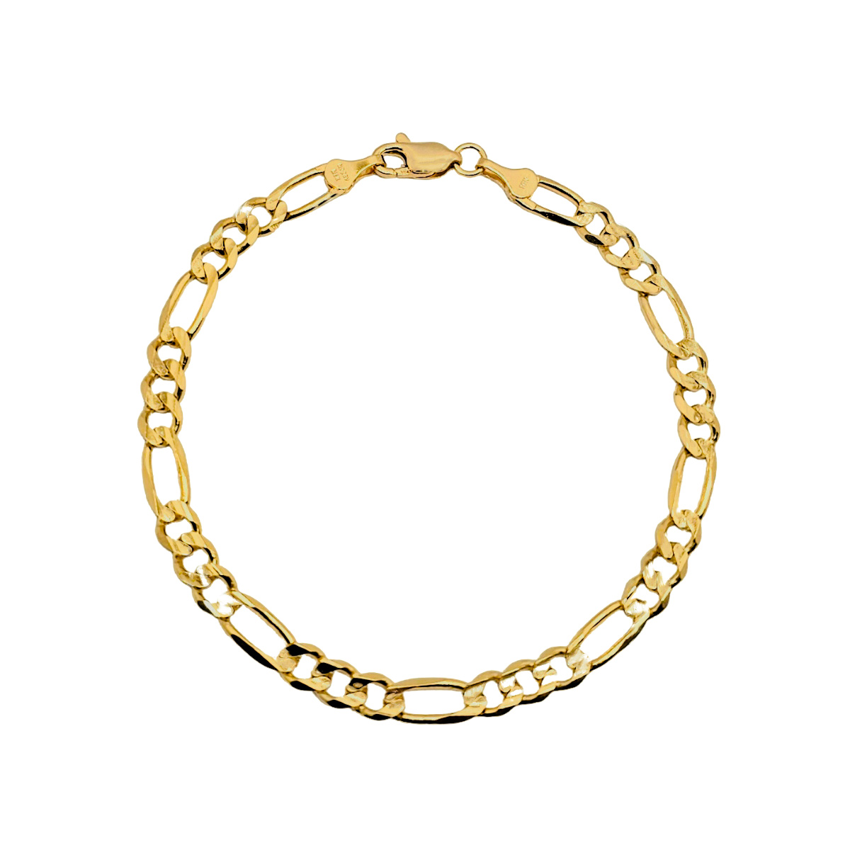 Pulso de oro 10k hombre figaro 3x1, incluye caja de regalo