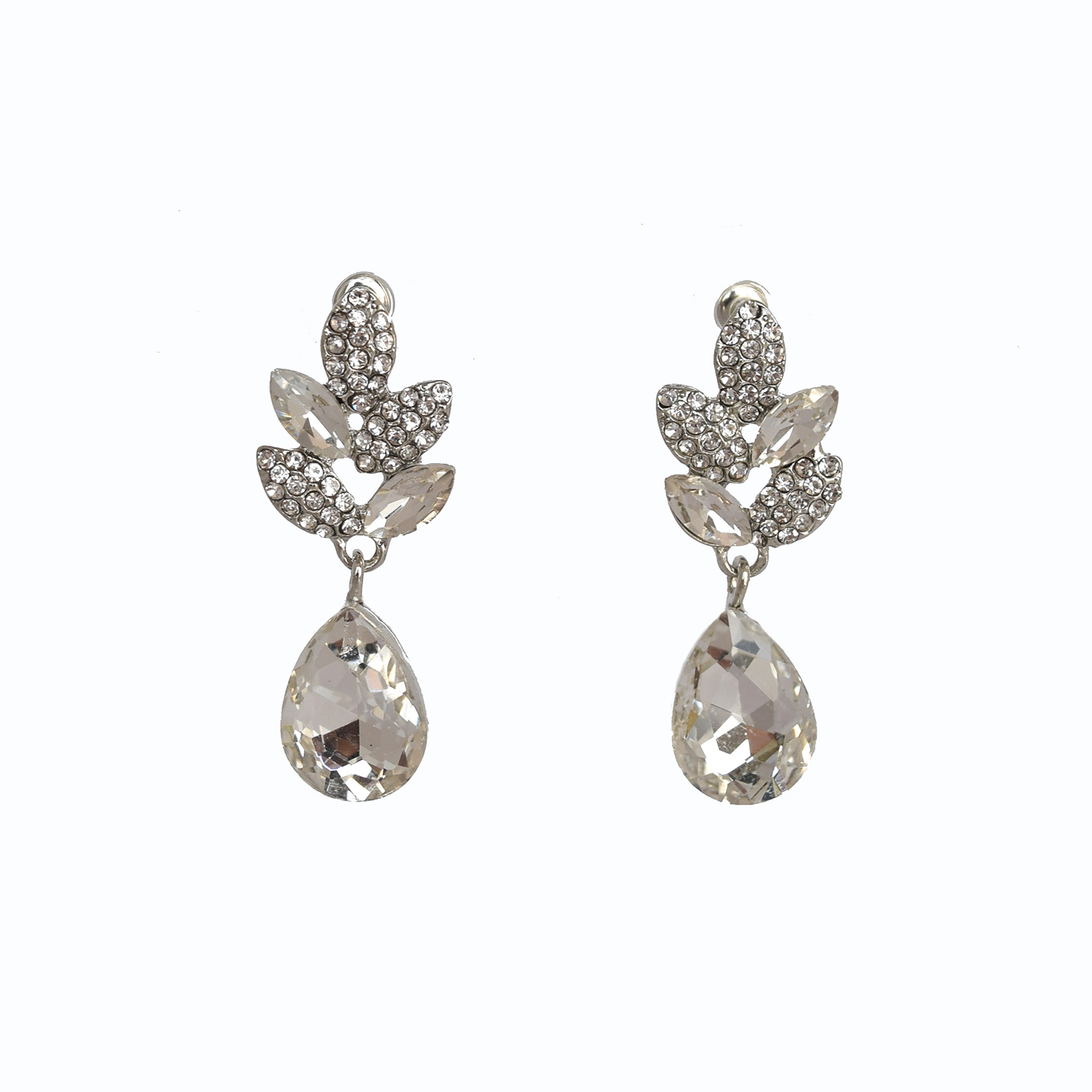 Aretes Largos Gota para Fiesta con Cristal