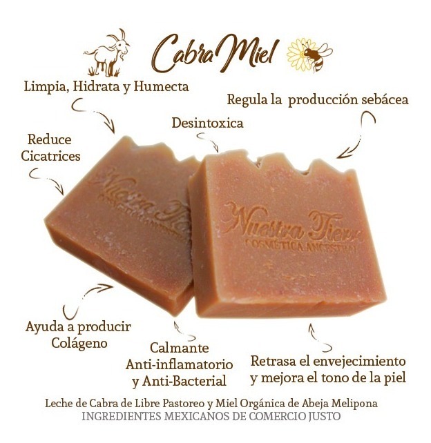 abón Artesanal De Leche De Cabra Y Miel Melipona 100grs 