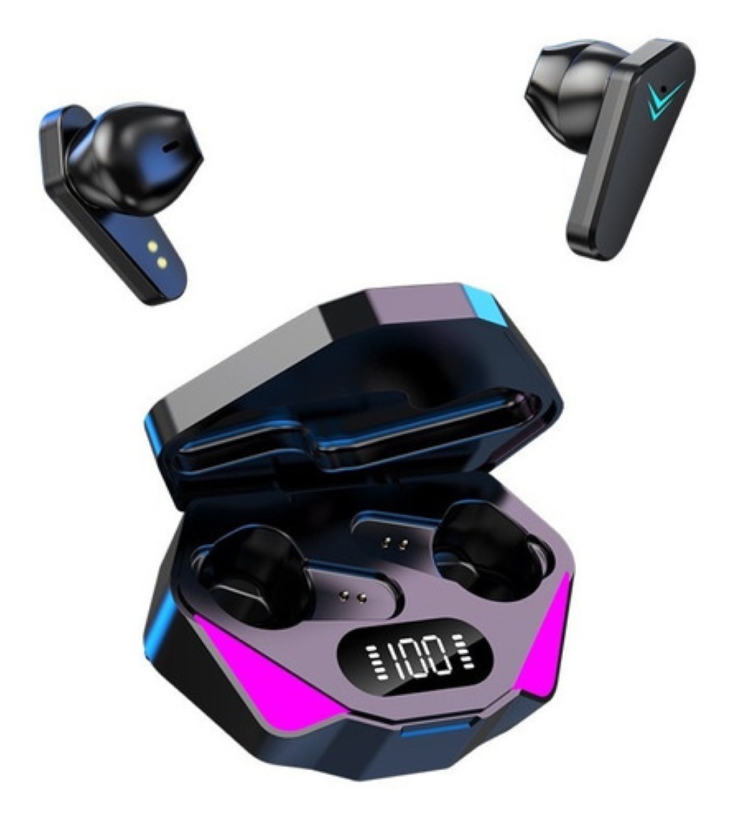 Audífonos In-ear Gamer Inalámbricos Bass Hifi Con Pantalla