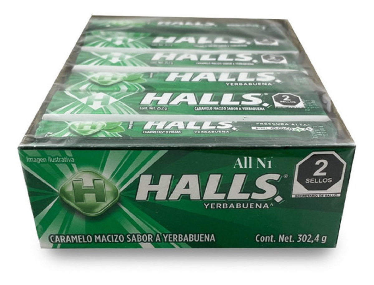 Halls Yerbabuena 12 piezas