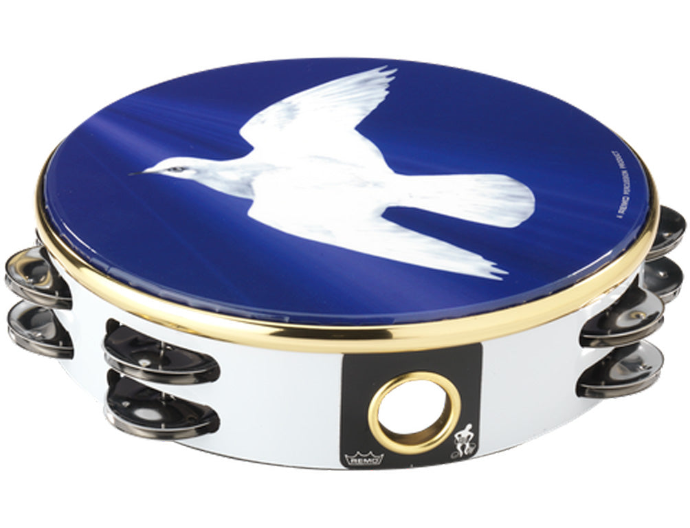 Pandero Remo de 2 Hileras de 8¨ TA-9208-18 Religious Dove