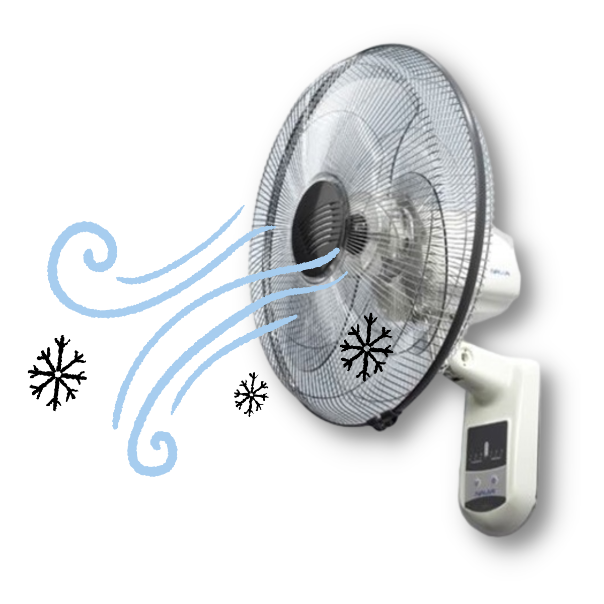 Ventilador Man De Pared 16" Cromo