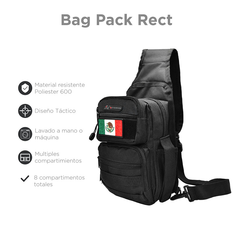 Pechera Tactica Red Baboon Modelo Rect Funda para Arma Color Negro Hombre-Mujer