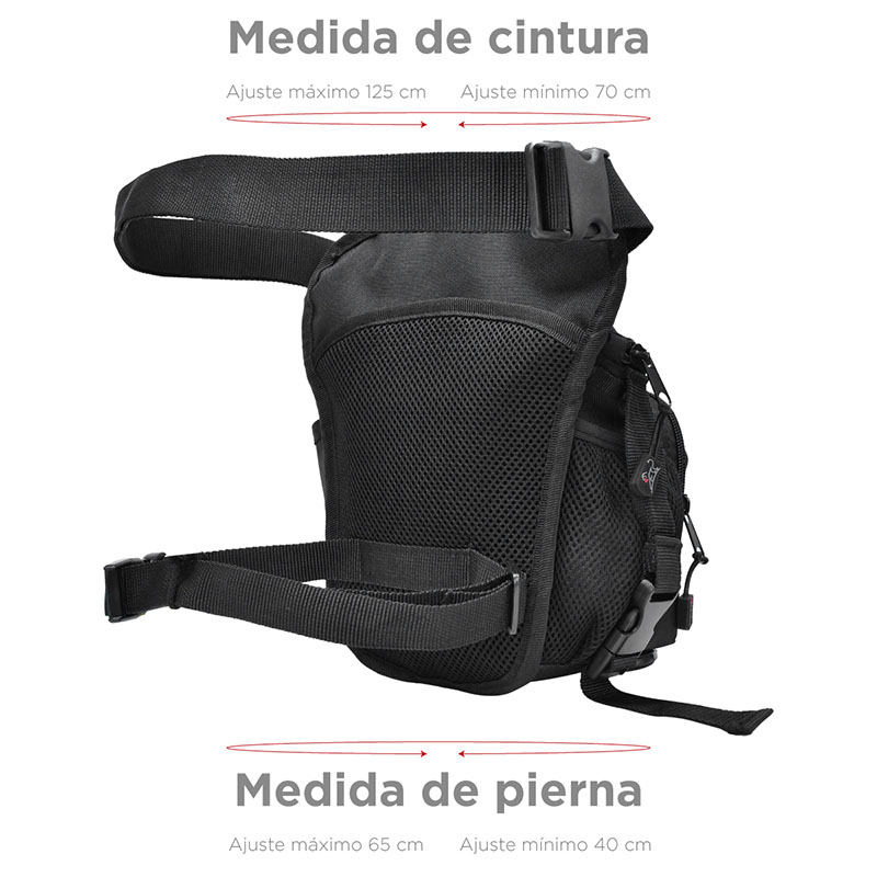 Piernera Tactica Red Baboon Blune 9 Compartimentos Color negro