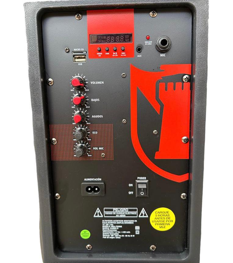 Bafle Recargable Kaiser MSA-7530MX De 15 Pulgadas - Negro