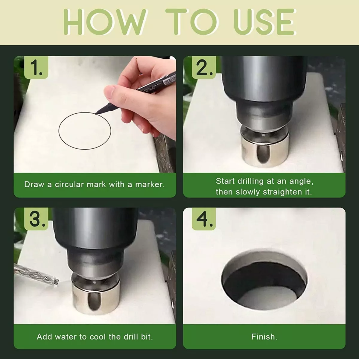 Kit 20 De Brocas Para Cerámica, Mármol Y Vidrio