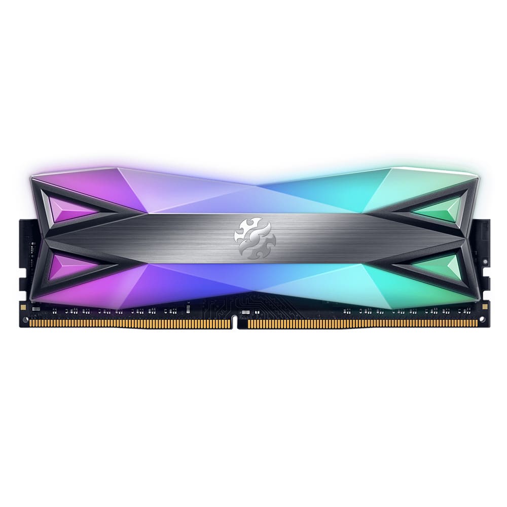 Memoria RAM de 8 GB (1X8), XPG SPECTRIX D60G RGB, U-DIMM, DDR4, 3200 MT/s, Tungsten Grey