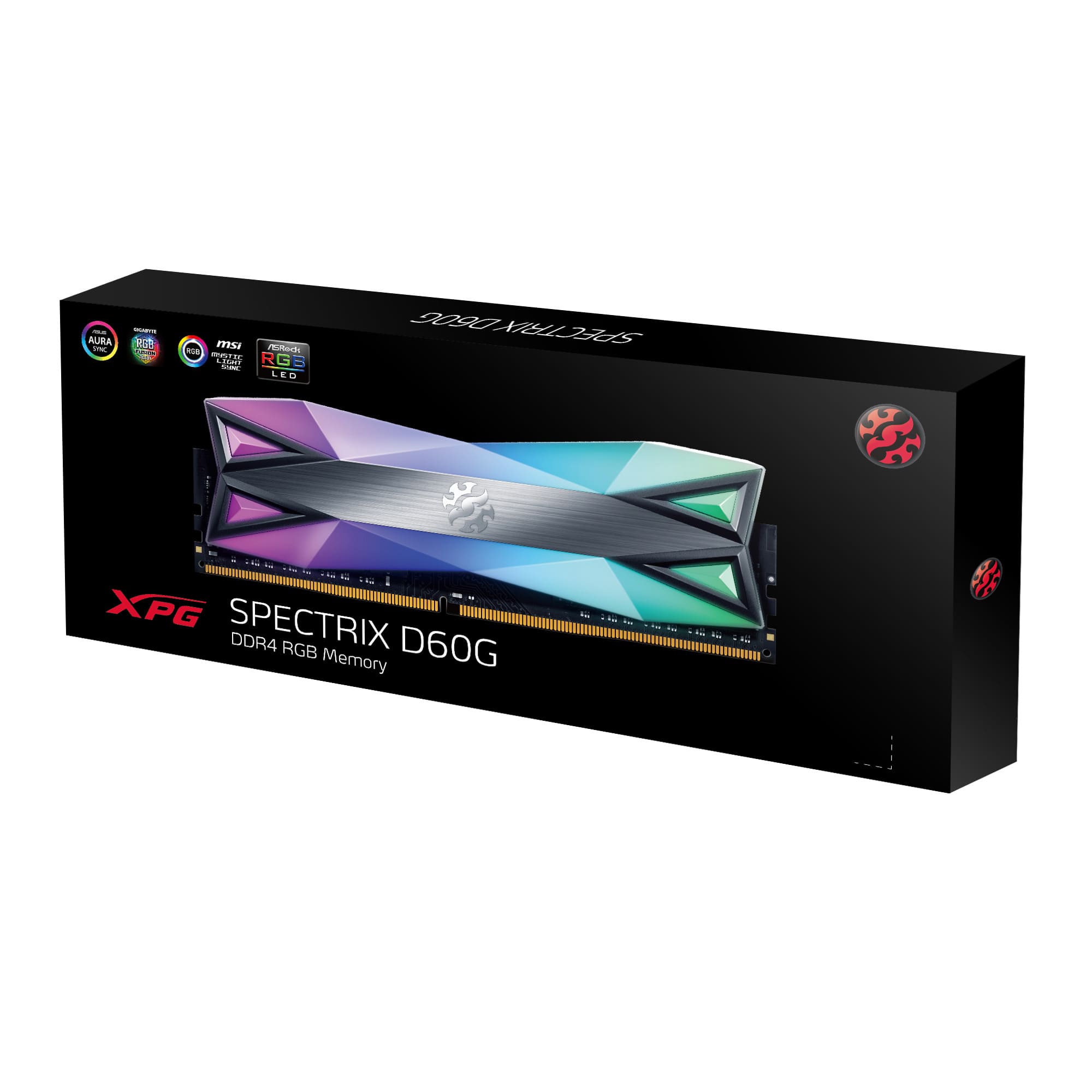 Memoria RAM de 8 GB (1X8), XPG SPECTRIX D60G RGB, U-DIMM, DDR4, 3200 MT/s, Tungsten Grey