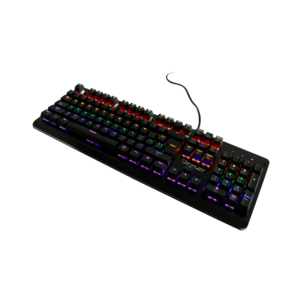 Teclado Gamer OCELOT Mecanico Metalico SWITCH Azul RGB Ajustable Plug y Play