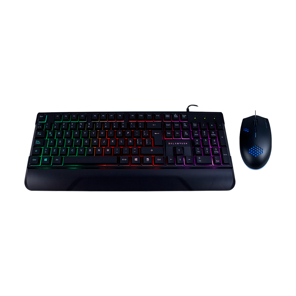 Kit Gamer BALAMRUSH Teclado y Mouse 2400 DPI RGB Demtrix USB