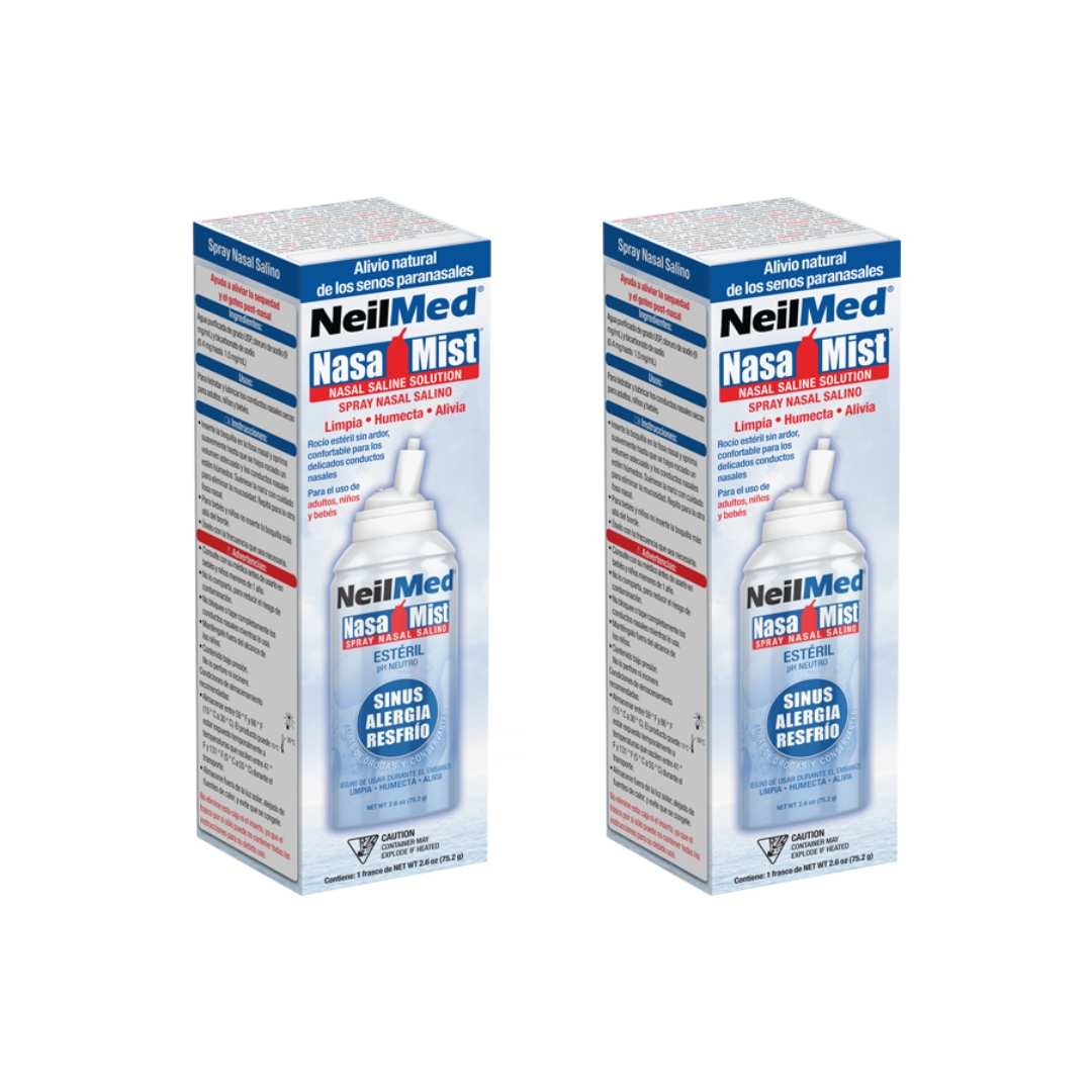 NeilMed NasaMist Spray Solución Salina (Isotónico/75mL) 2pzs