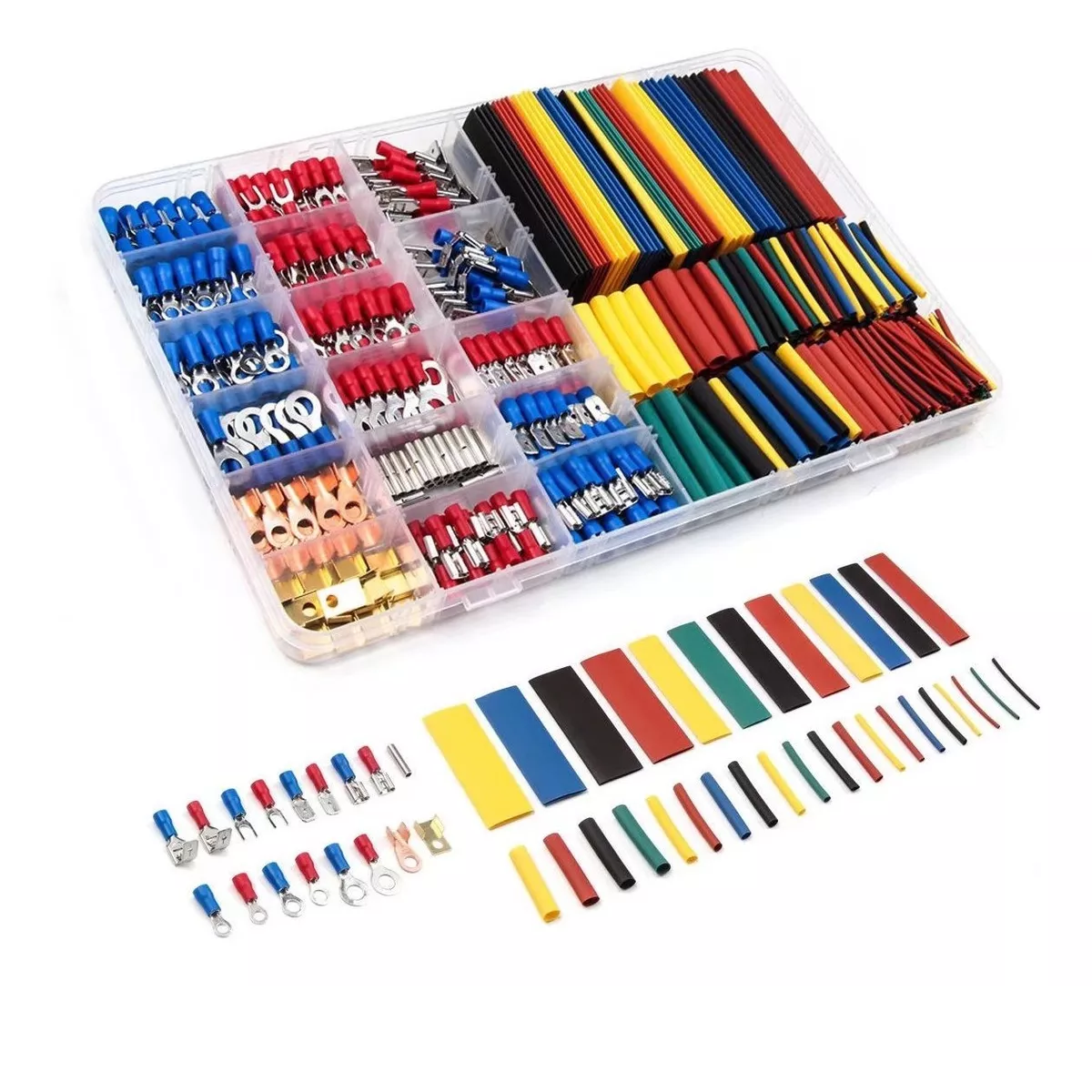 Set Terminales Aisladas Conectores Para Cable Eléctrico 678pcs