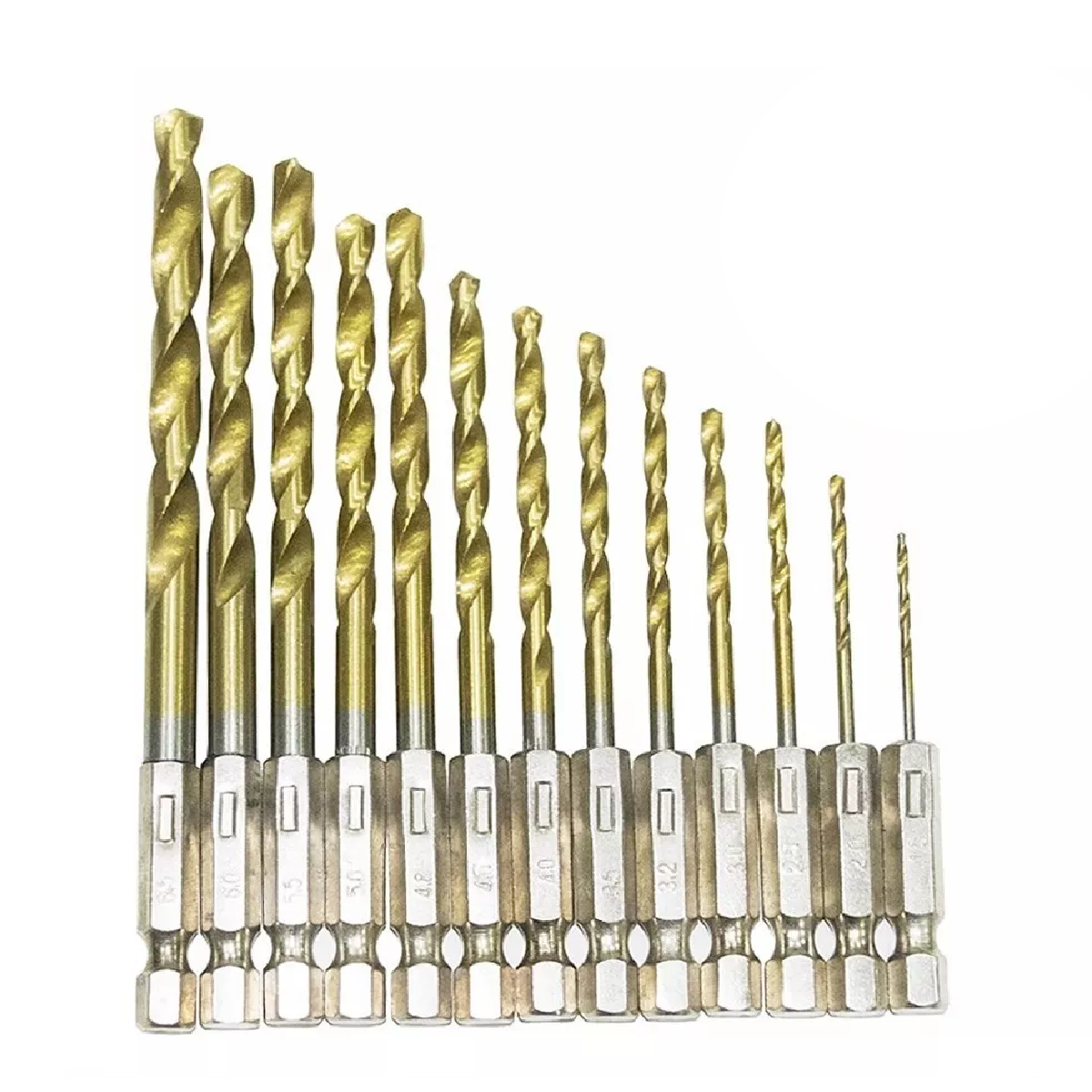 Set De 13 Mecha Broca De Titanio Revestido Barrena