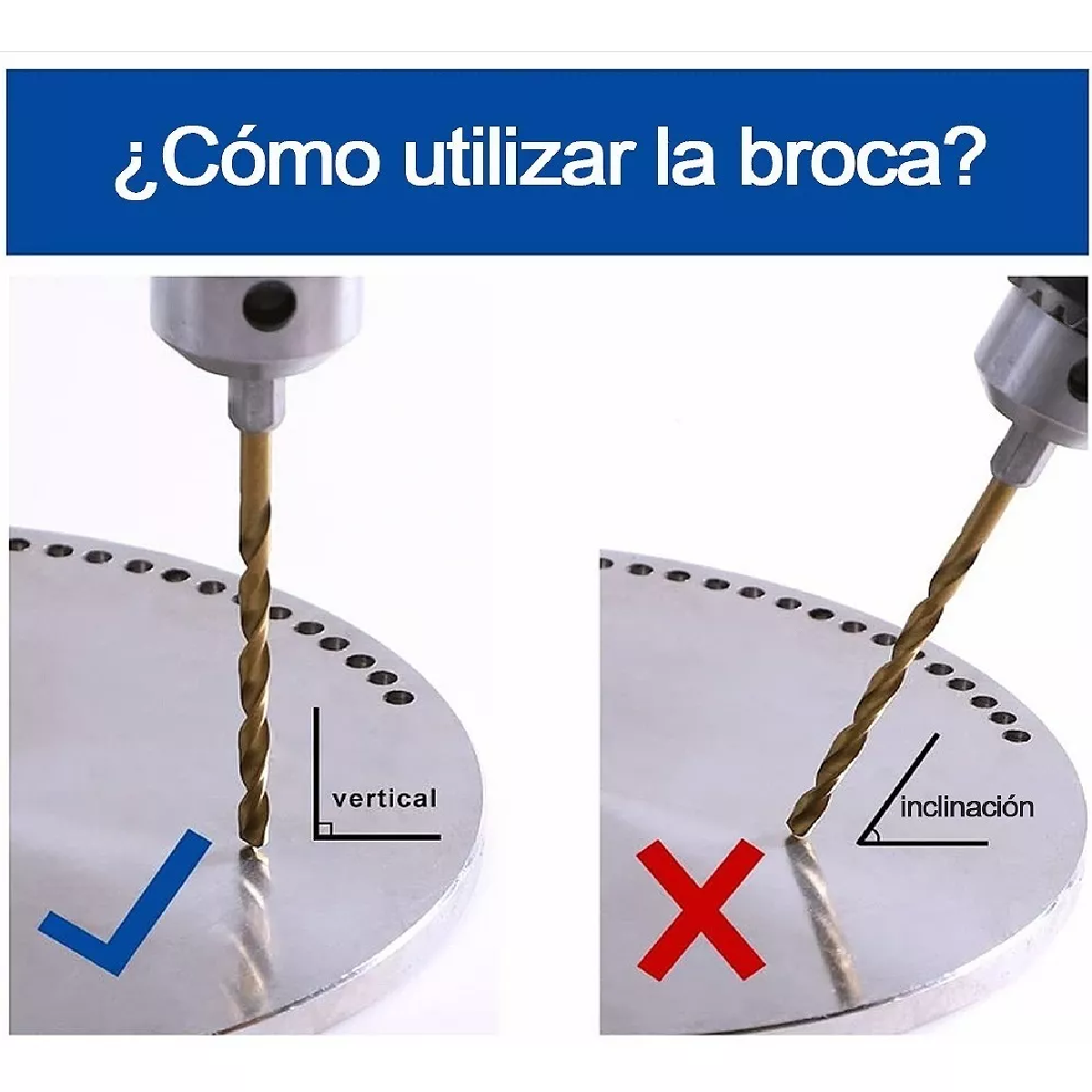 Set De 13 Mecha Broca De Titanio Revestido Barrena