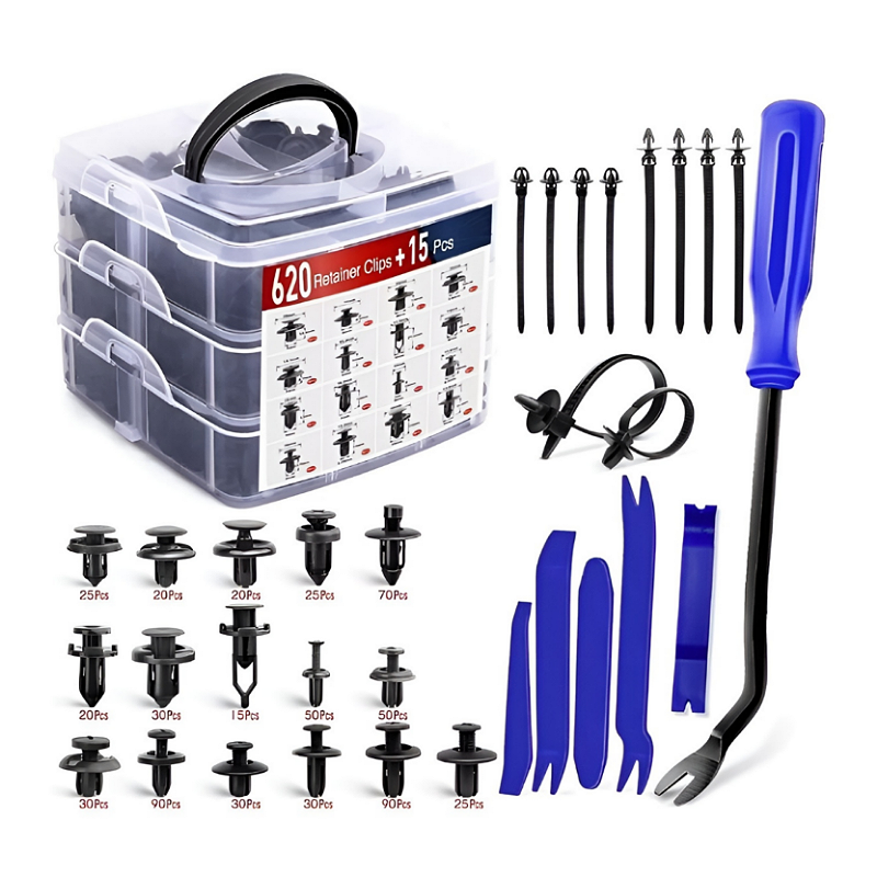 Grapa Automotriz 630 Pz Con Quita Grapas Molduras 5 Pz.