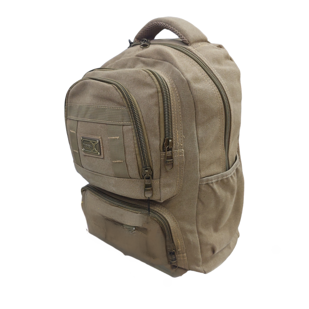 Mochiila de lujo en lona calidad Premium 5 cierres Marca Xgear