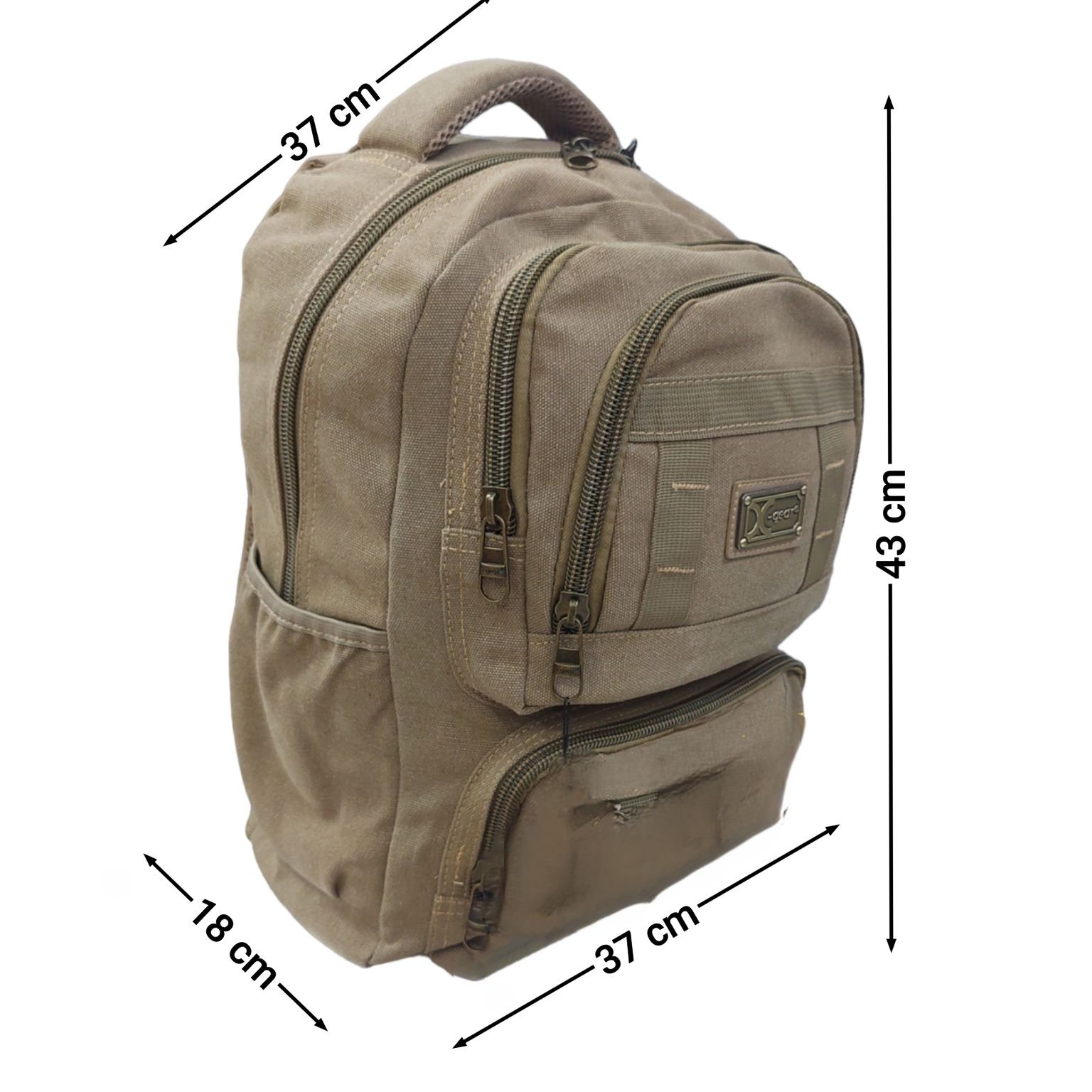 Mochiila de lujo en lona calidad Premium 5 cierres Marca Xgear