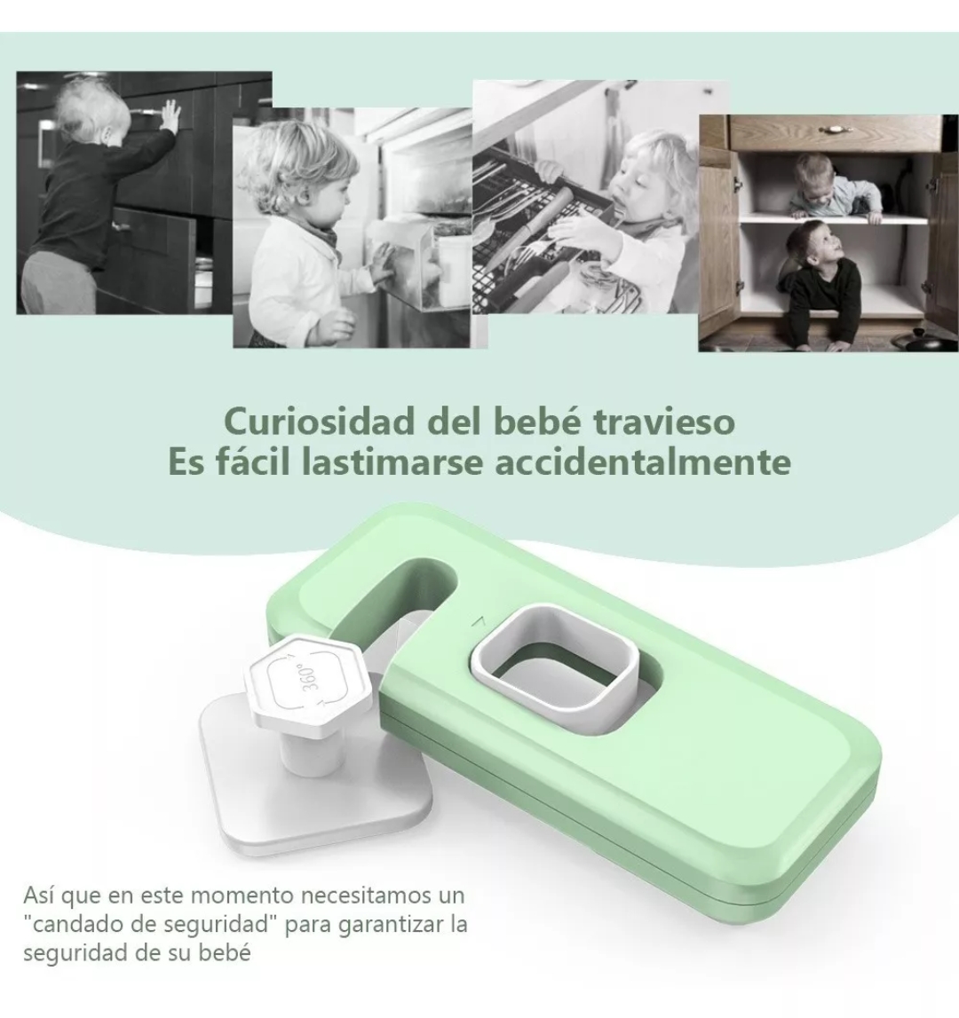 Kit De 10 Seguros Para Gabinetes Y Cajones Proteccion Niños