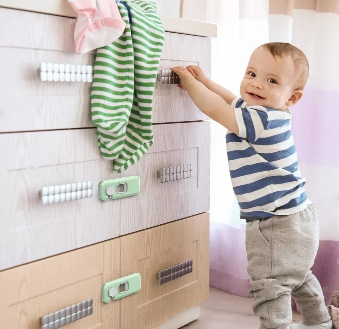 Kit De 10 Seguros Para Gabinetes Y Cajones Proteccion Niños