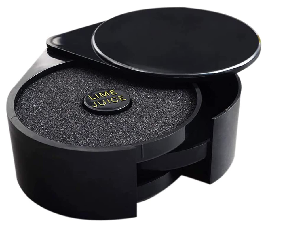 Escarchador de vasos con 3 bandejas giratorias Sal Azúcar Limon.