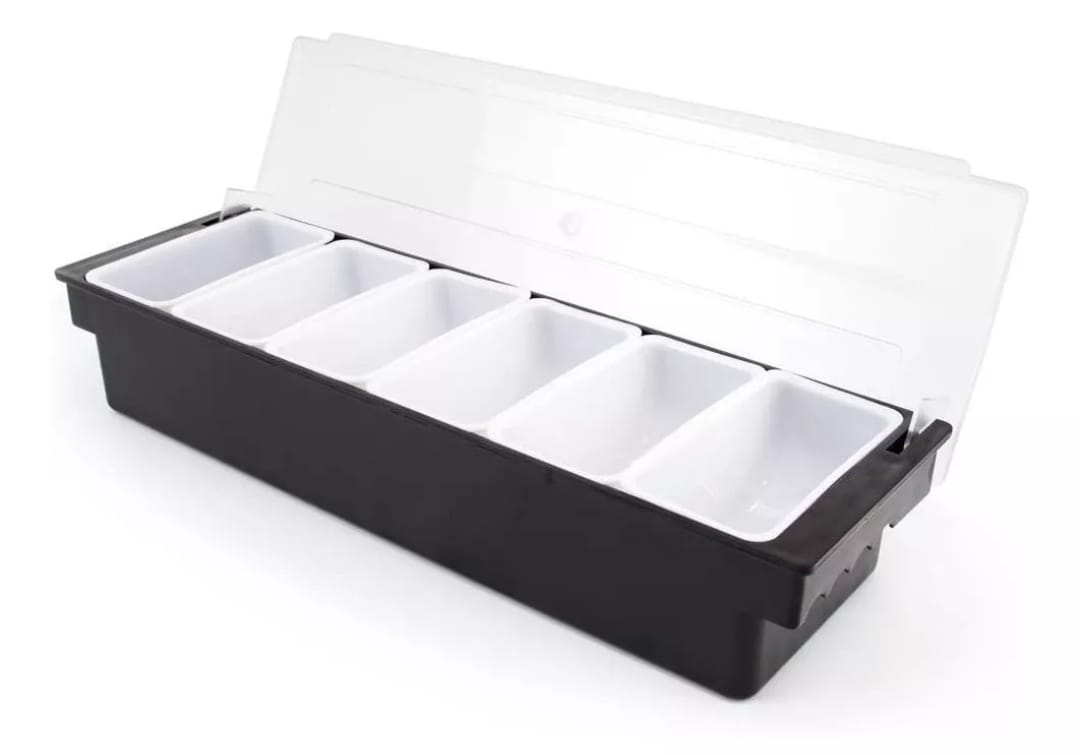 Dispensador Garnitero 6 Divisiones Policarbonato Bar Barra