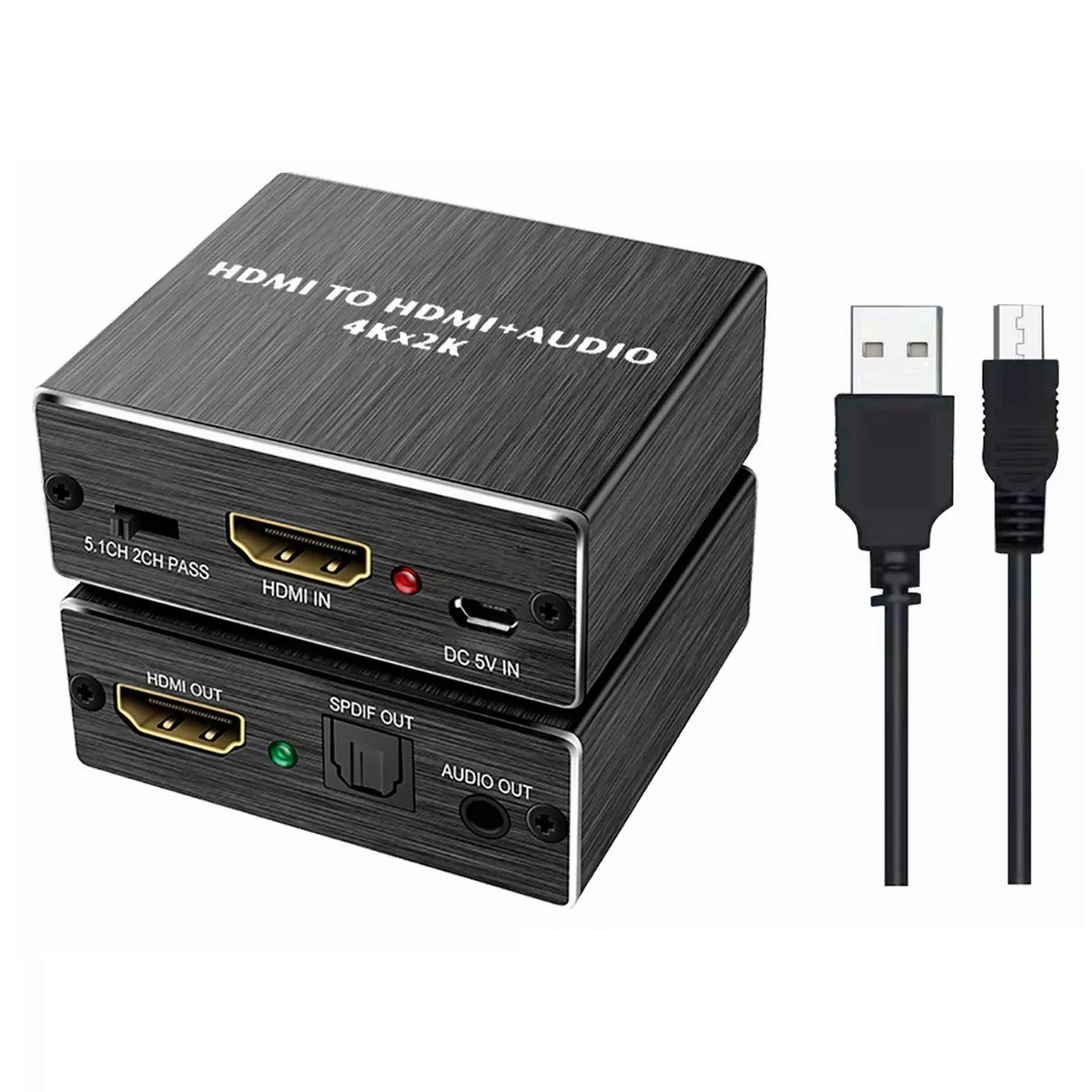 Hdmi Extractor De Audio Divisor Óptico Spdif Coaxial 3.5mm