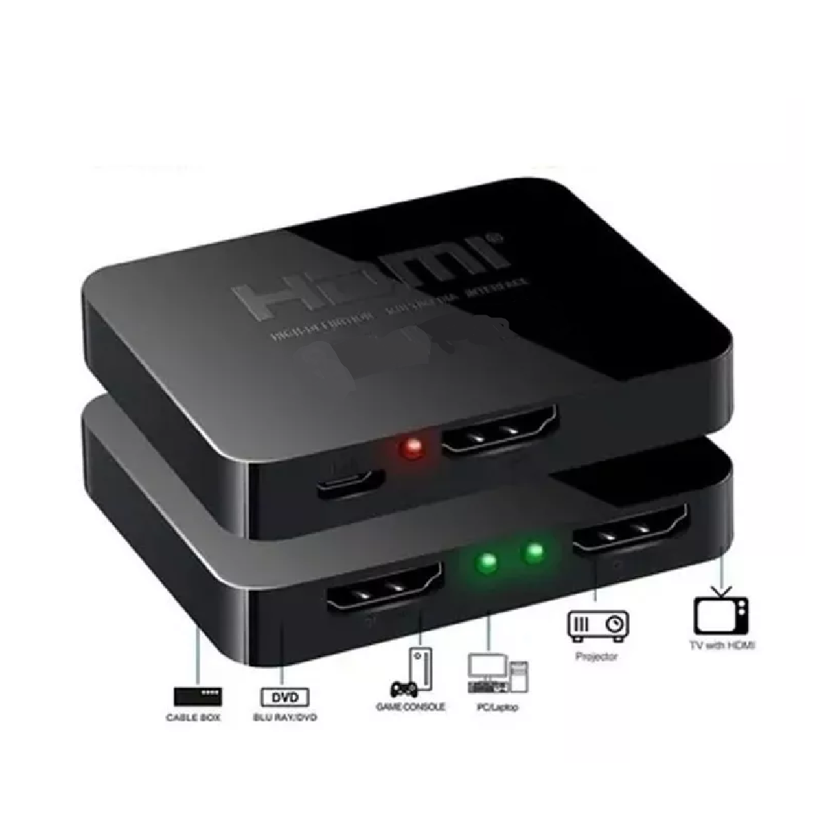 Minidivisor Hdmi Splitter Amplificador 4k 1 Entrada 2 Salida