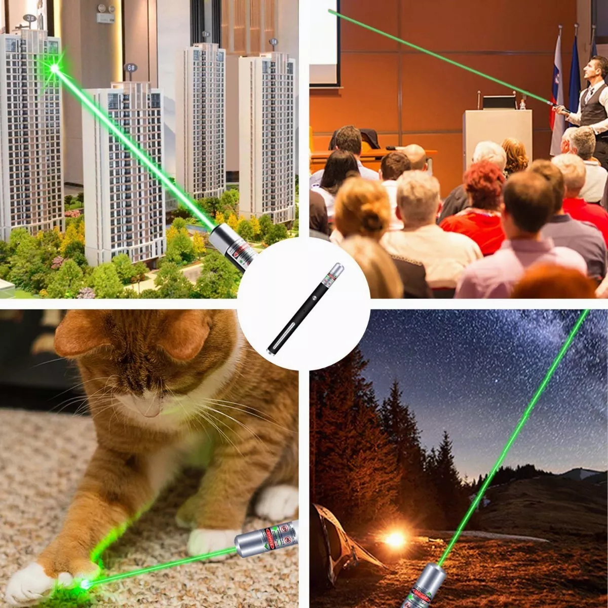 Puntero Láser Verde Proyector Con Carga Usb Recargable 20km