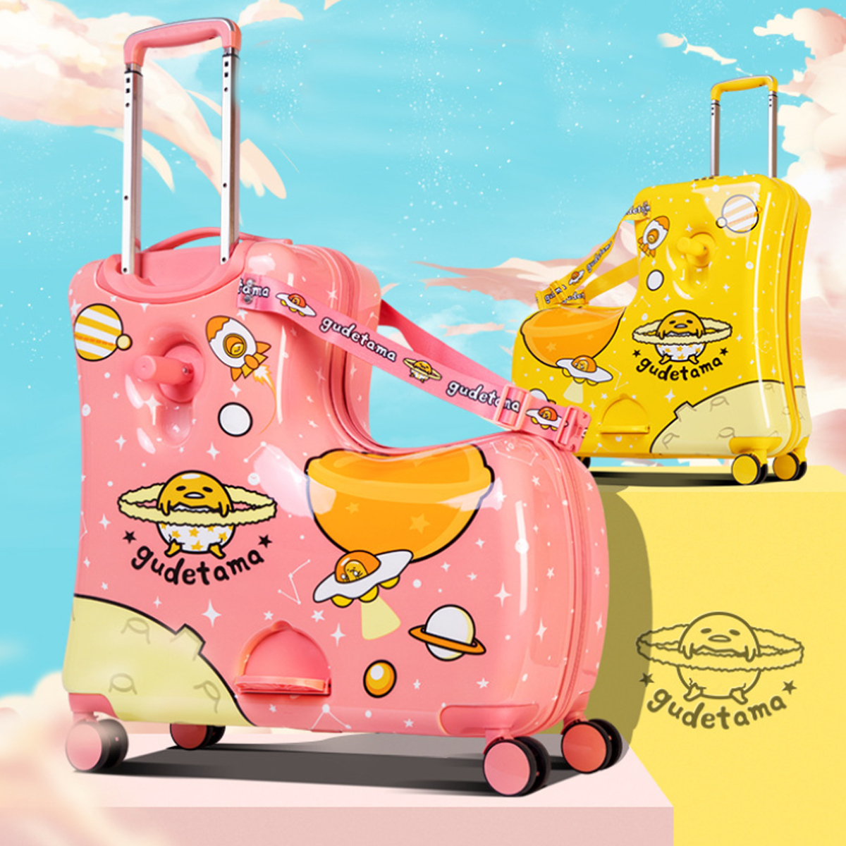 Maleta Viaje Para Niños Con Asiento Rosa 20 Pulgadas 