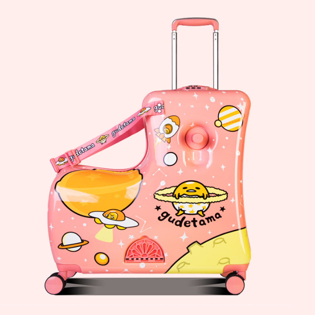 Maleta Viaje Para Niños Con Asiento Rosa 20 Pulgadas 