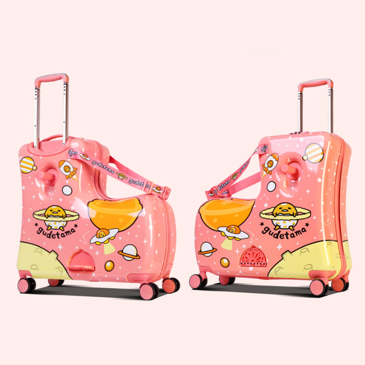 Maleta Viaje Para Niños Con Asiento Rosa 20 Pulgadas 