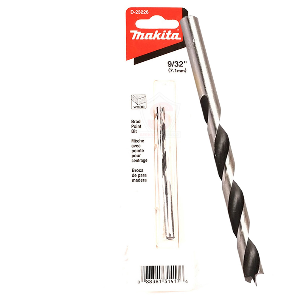 Broca Espiral 3 Puntas 9/32 Para Madera D-23226 Makita