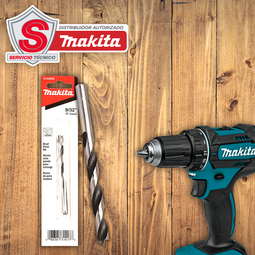 Broca Espiral 3 Puntas 9/32 Para Madera D-23226 Makita