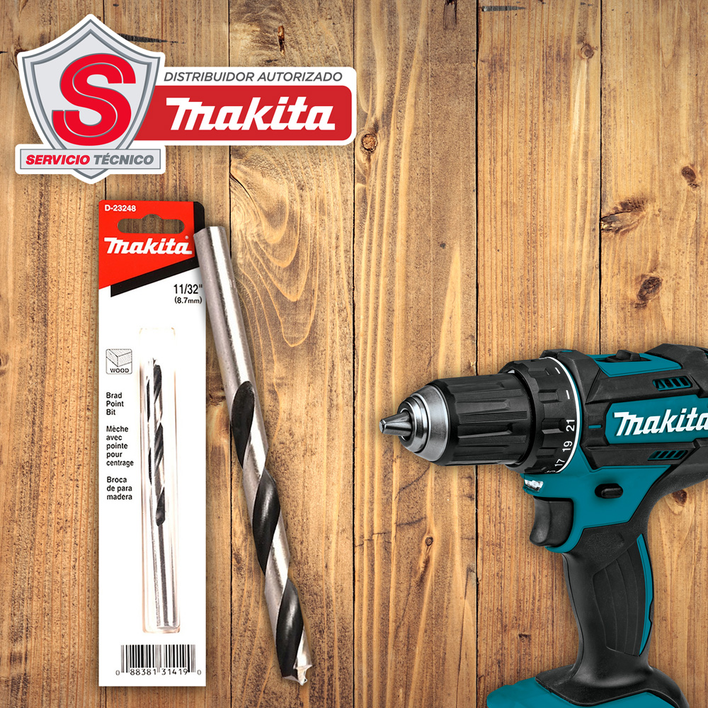 Broca Espiral 3 Puntas 11/32 Para Madera D-23248 Makita