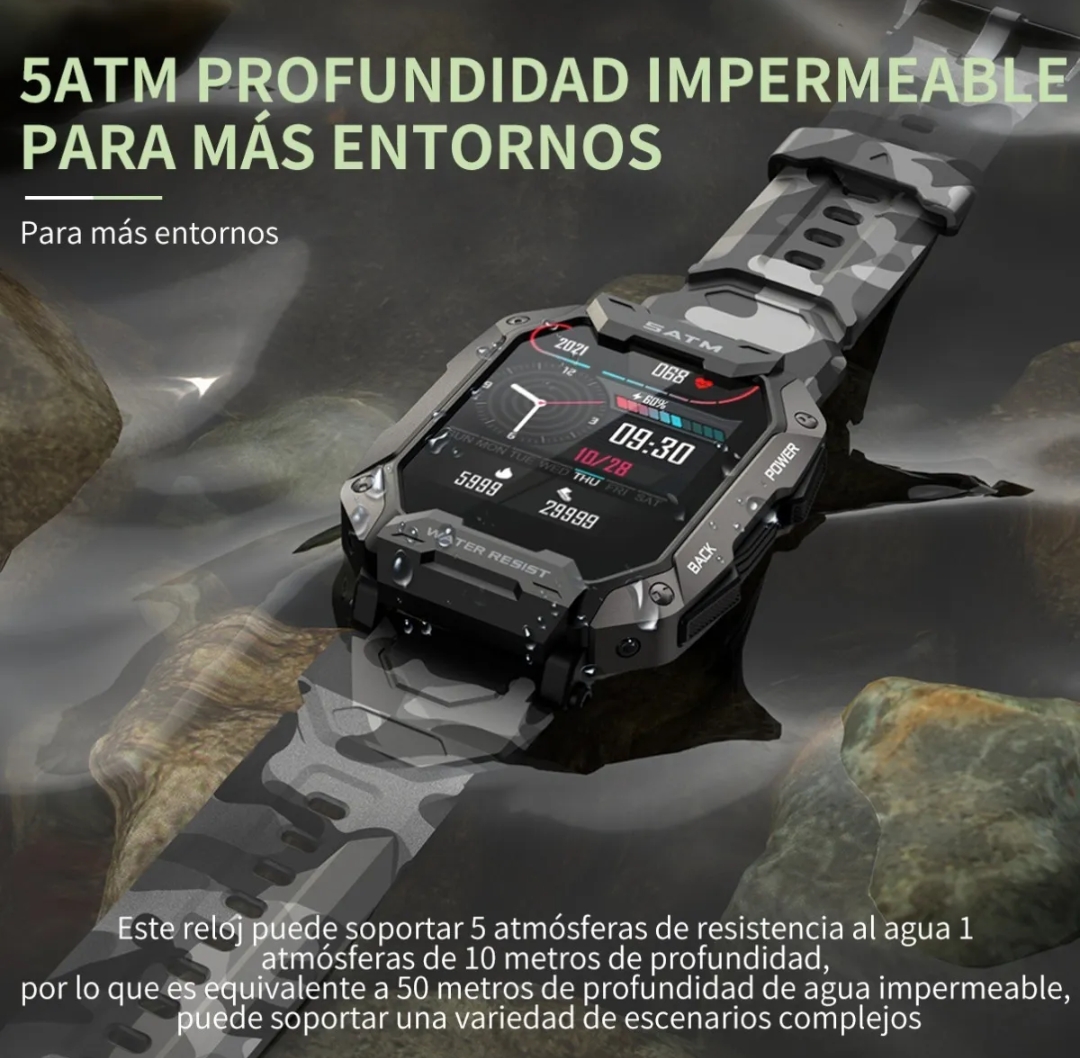 Reloj Inteligente, Reloj Inteligente Deportivo Militar Tácti.