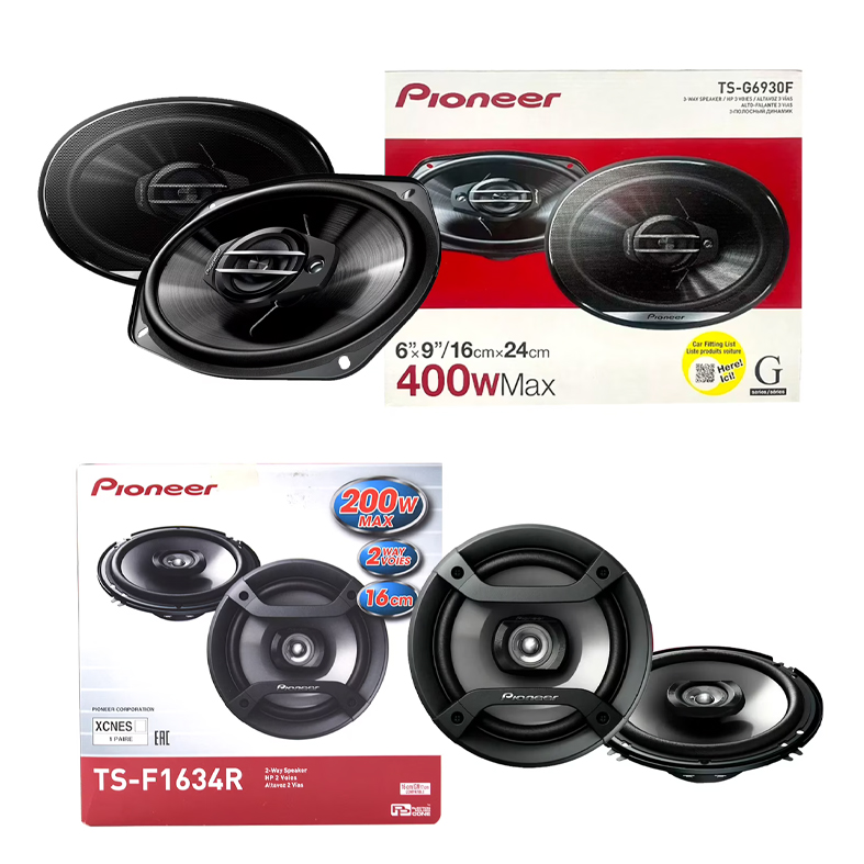  Bocinas para auto medida  6.5" y 6.9" Pioneer  TS-G6930F Y TS-F1634R
