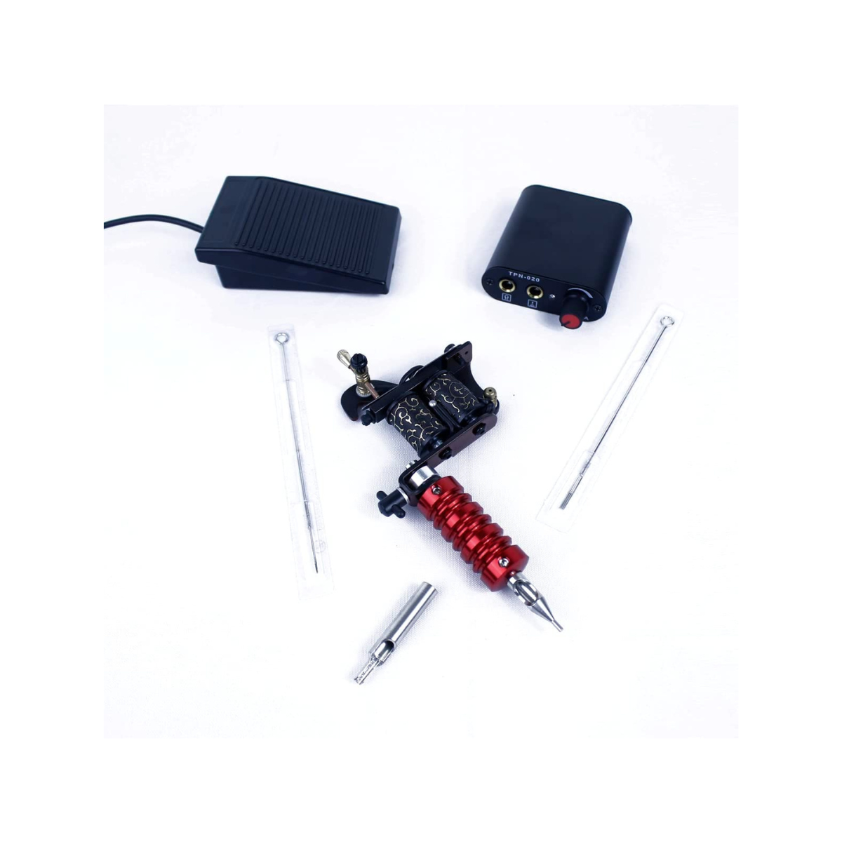 Kit de Pluma para Máquina de Tatuaje, Kit de Fuente de Alimentación para Tatuaje, Juego de Tatuaje Completo Profesional