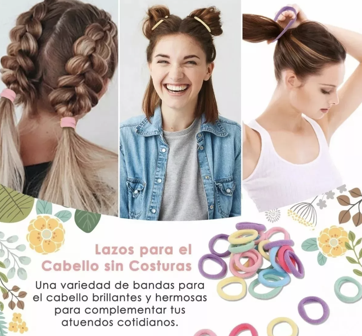 780pcs Mini Ligas FUNBU Para Cabello Elásticas Dama Accesorios Etc