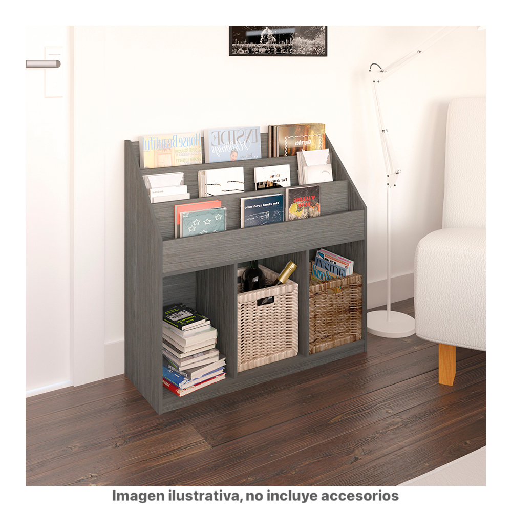 Juguetero Librero Kids Playcon  Color Gris