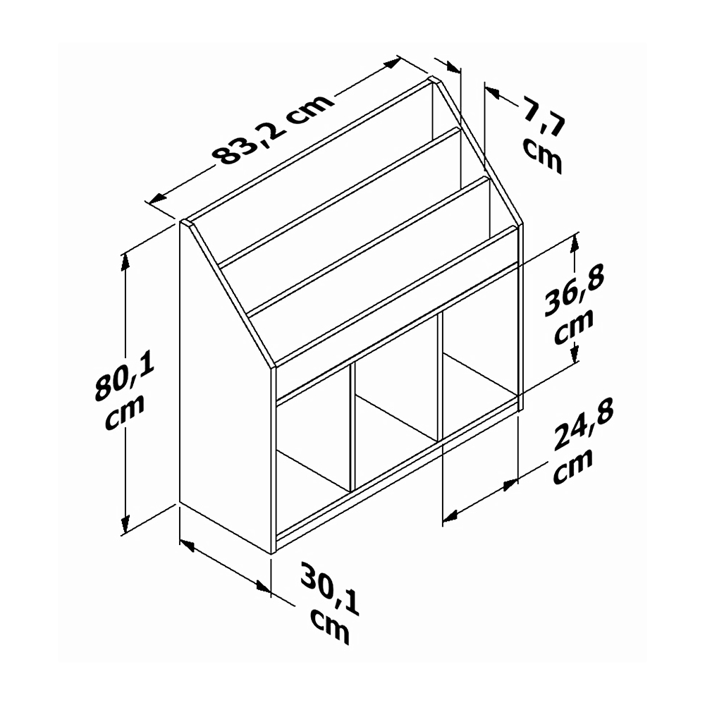 Juguetero Librero Kids Playcon  Color Gris