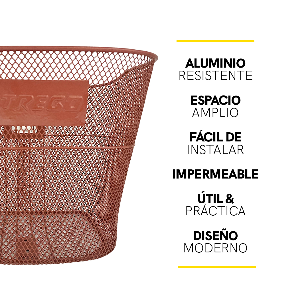 Canasta Canastilla Para Bicicleta R26 Incluye Soportes Café