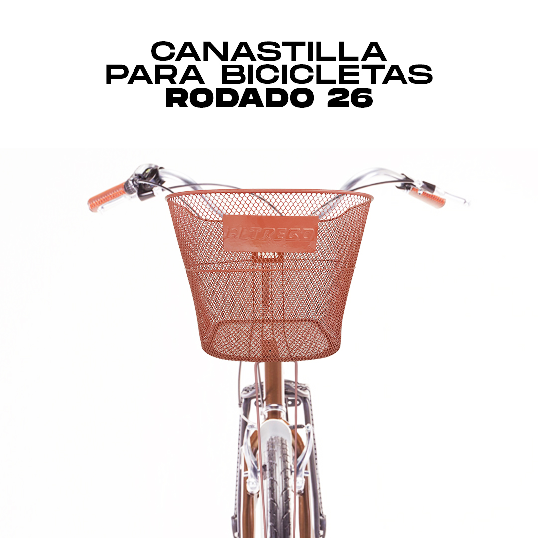 Canasta Canastilla Para Bicicleta R26 Incluye Soportes Café