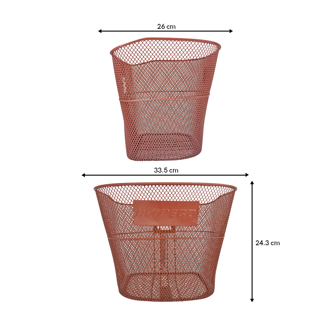 Canasta Canastilla Para Bicicleta R26 Incluye Soportes Café