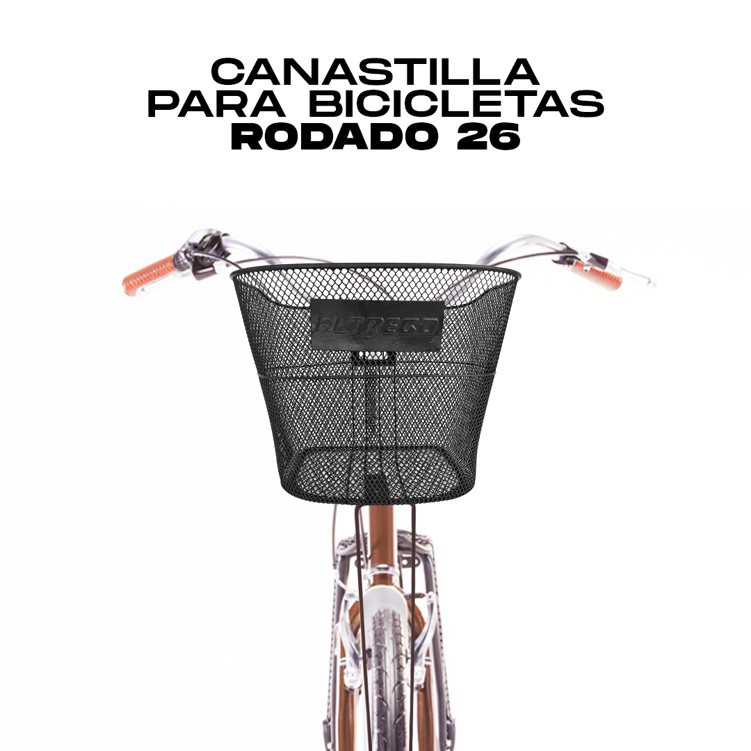 Canasta Canastilla Para Bicicleta R26 Incluye Soportes Negra