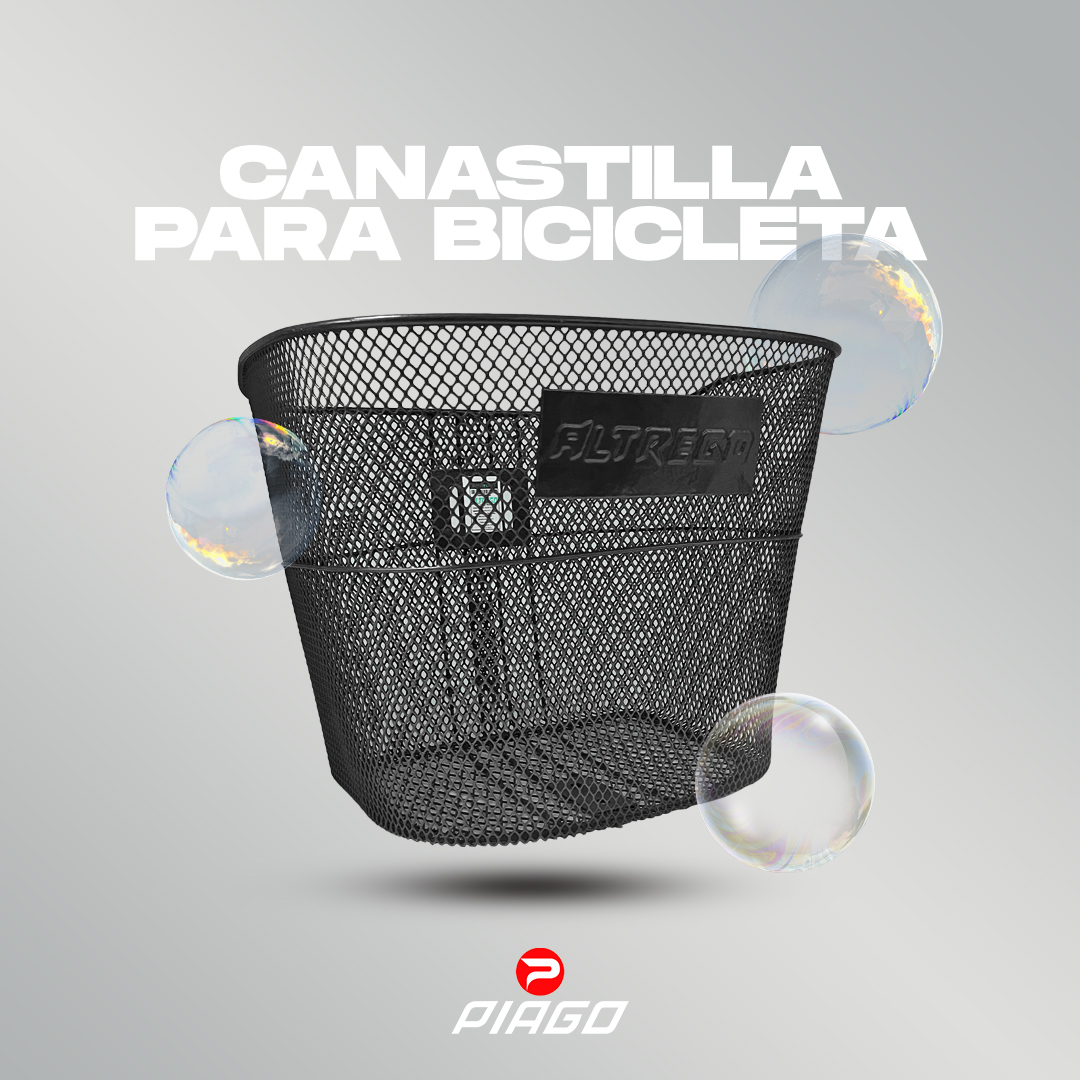 Canasta Canastilla Para Bicicleta R26 Incluye Soportes Negra