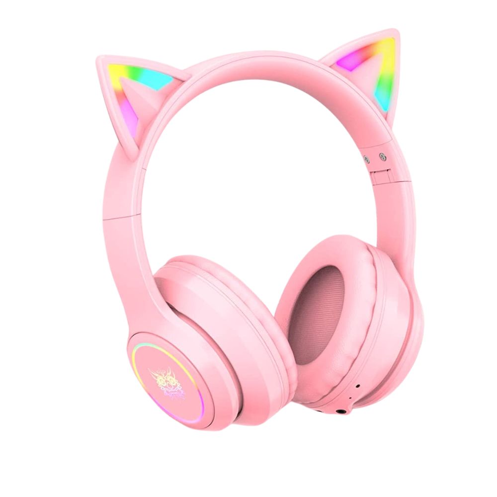 Audífonos gamer inalámbricos RGB Gadgets&Fun con orejas de gato