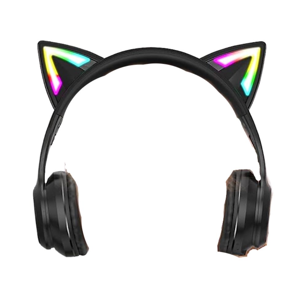 Audífonos gamer inalámbricos RGB Gadgets&Fun con orejas de gato